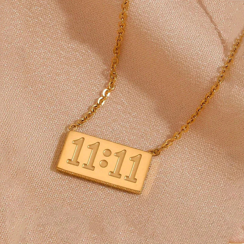 11:11 Gold Pendant Necklace