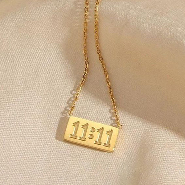 Anti tarnish 11:11 pendant with chain