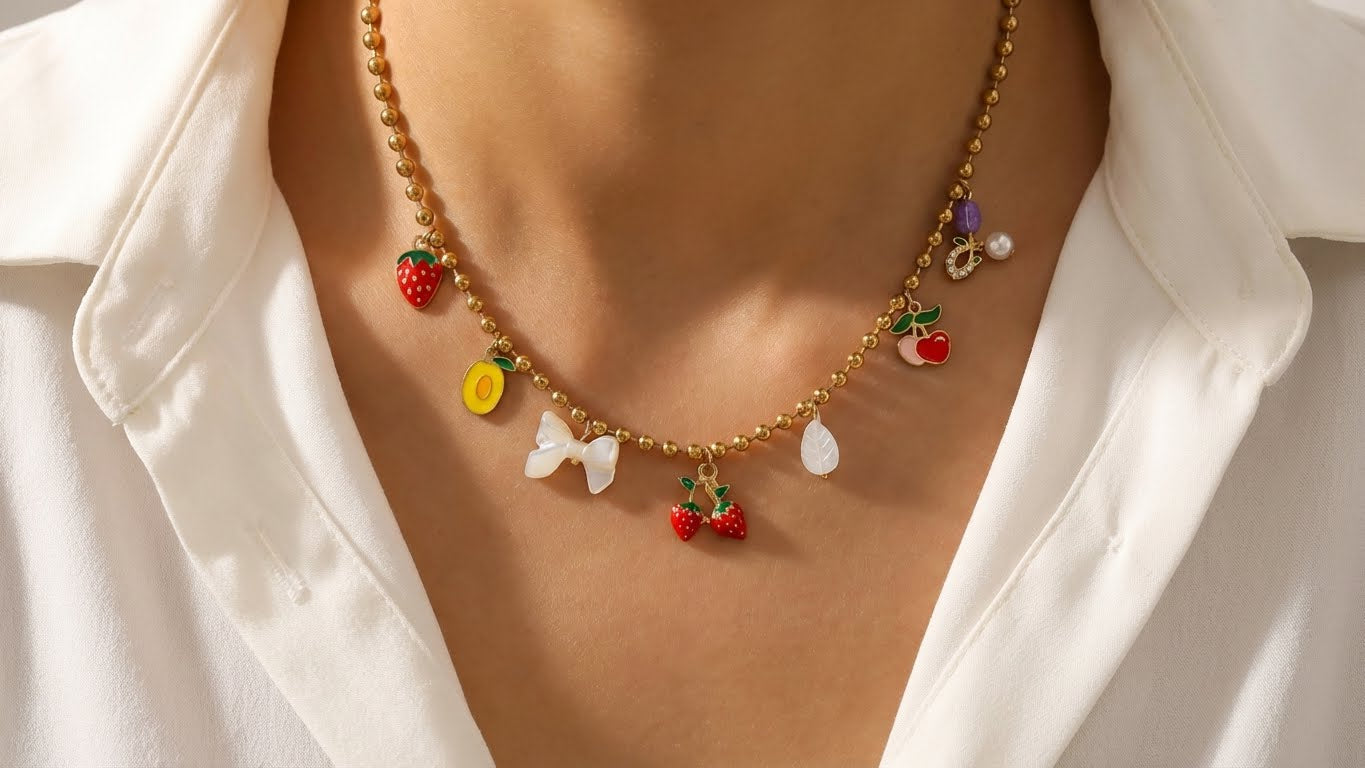 Soft Girl Summer – Fruit Charm Necklace