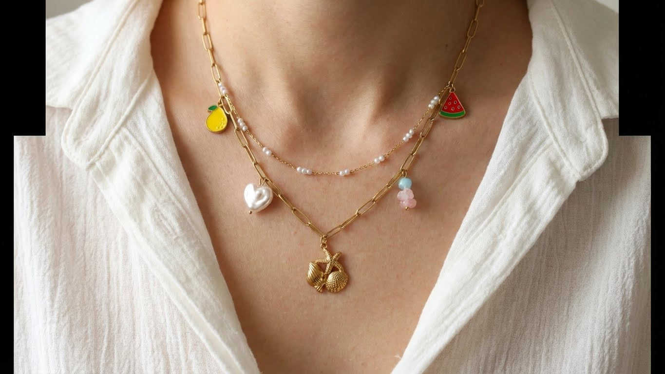 Soft Girl Layers – Multi Charm Layered Necklace