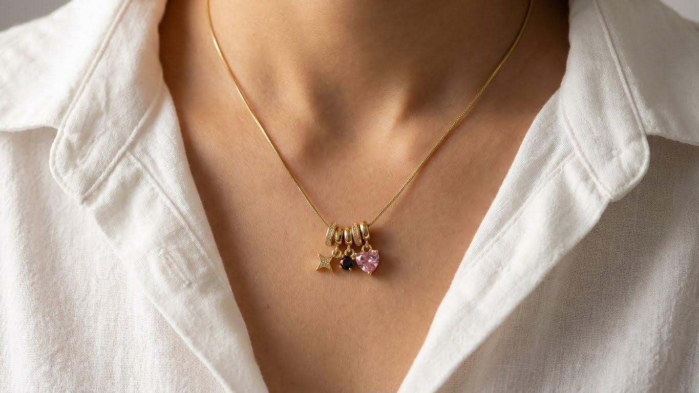 Mini Luxe – Trio Charm Necklace