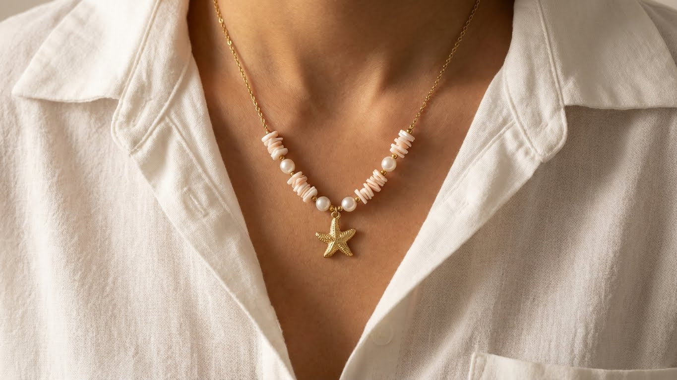 Pearl Starfish Necklace