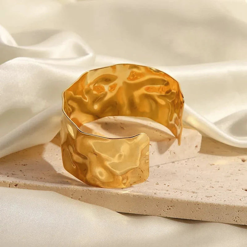 Textured Gold - Adjustable Cuff