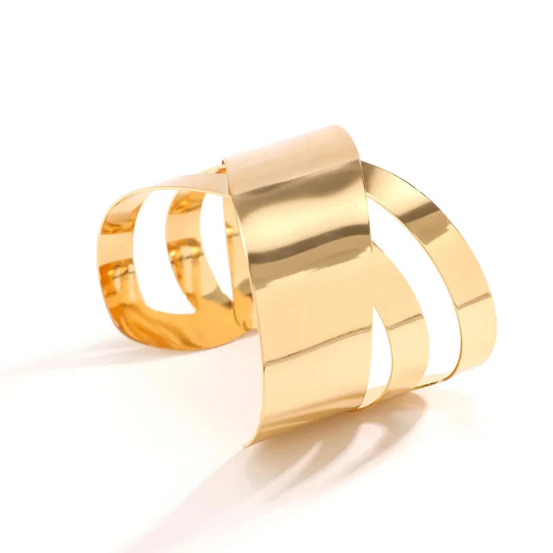 Sculpted Cut-Out Gold Cuff
