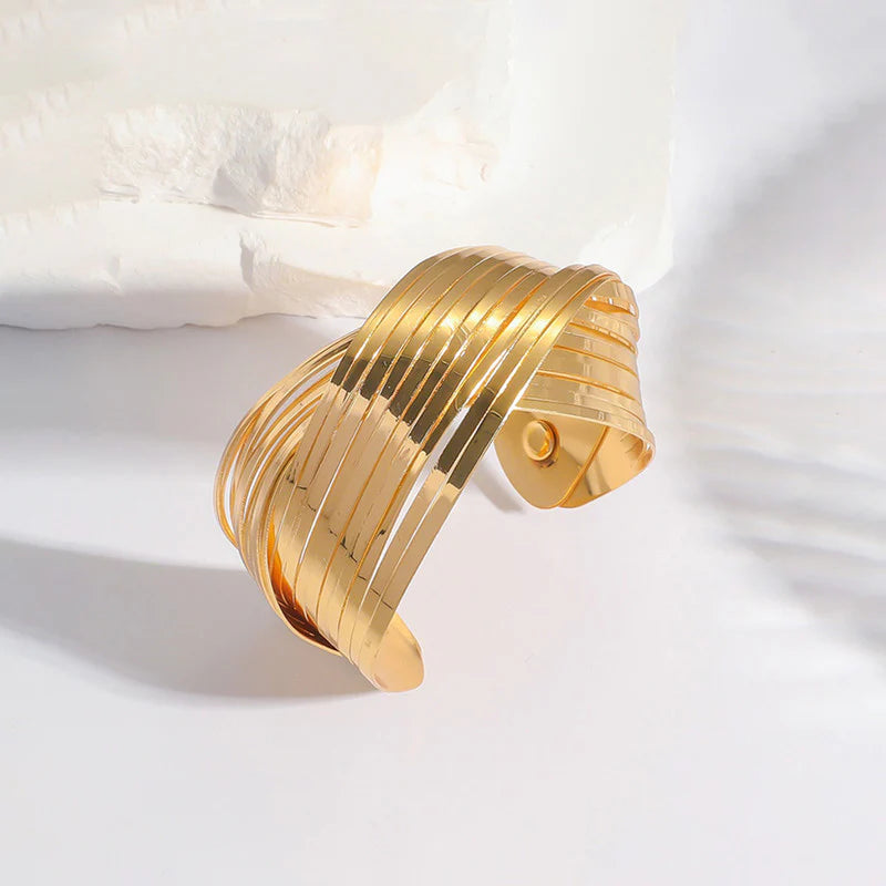 Layered Gold Cuff Bracelet