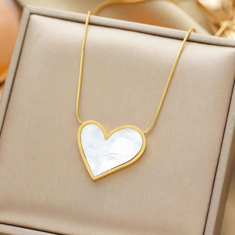 Mother-of-Pearl Heart Necklace