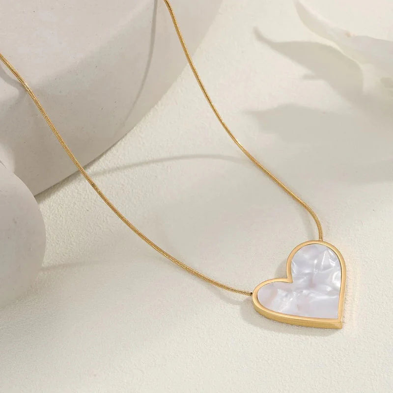Mother-of-Pearl Heart Necklace