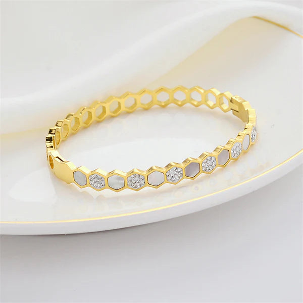 Honeycomb Gold Bracelet