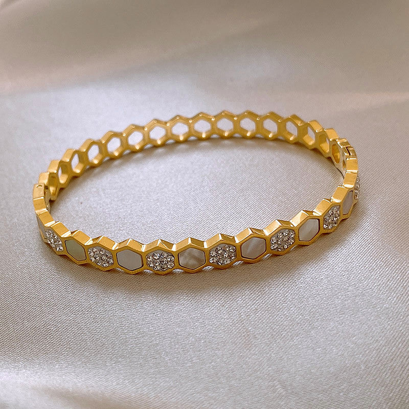 Honeycomb Gold Bracelet