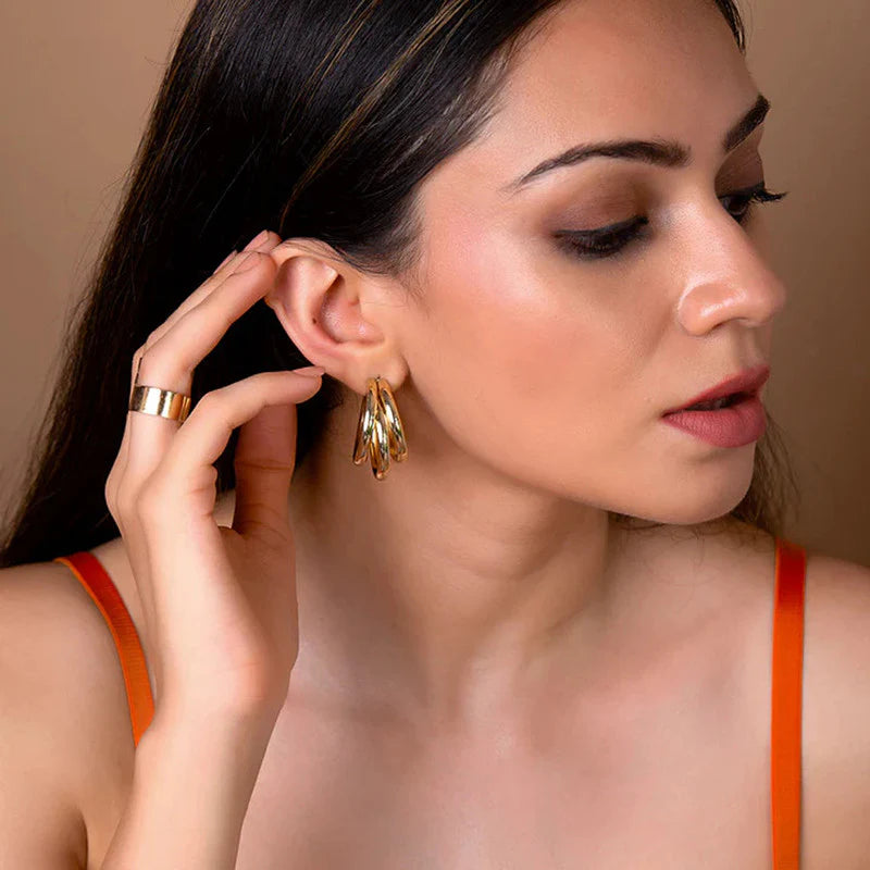Intertwined Luxe Hoop Earrings