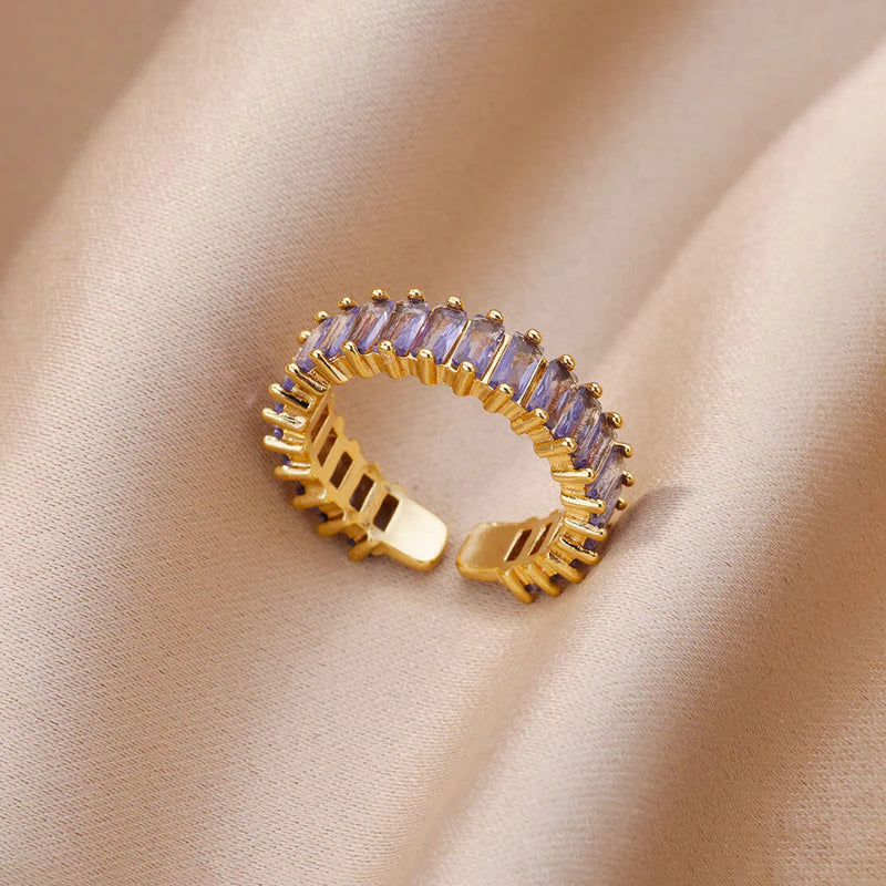 Purple Aura Statement Ring