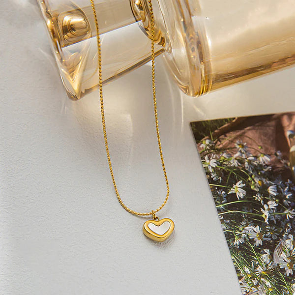 Mini Heart Gold Pendant Necklace