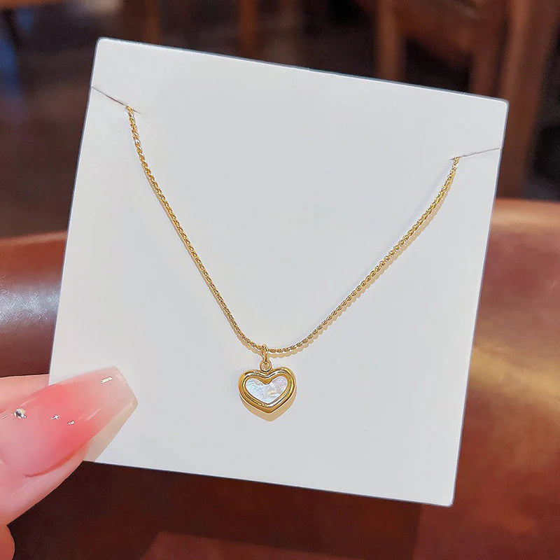 Mini Heart Gold Pendant Necklace