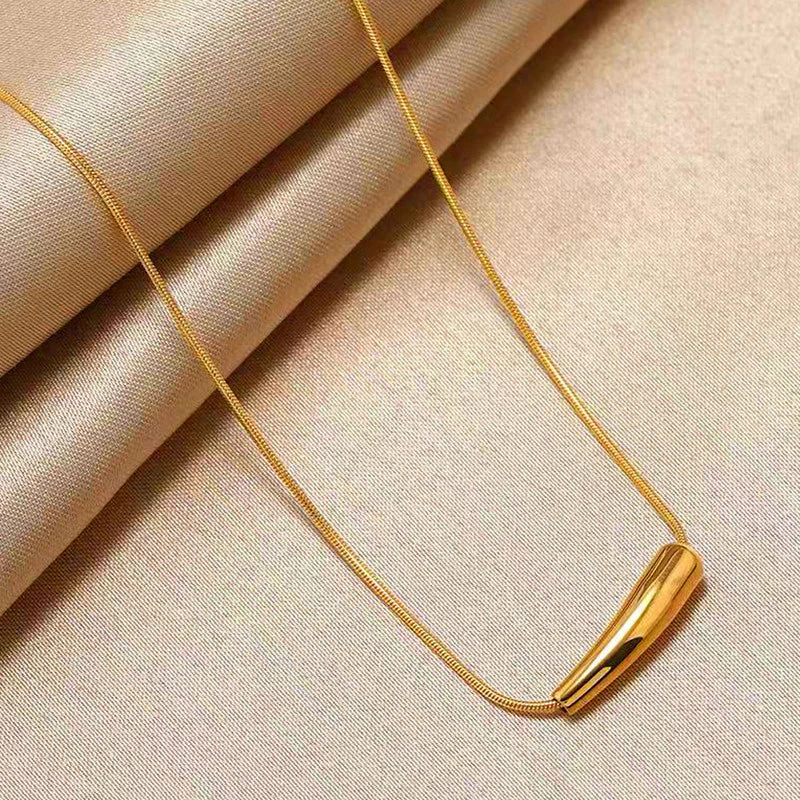 Sleek Arc Gold Pendant
