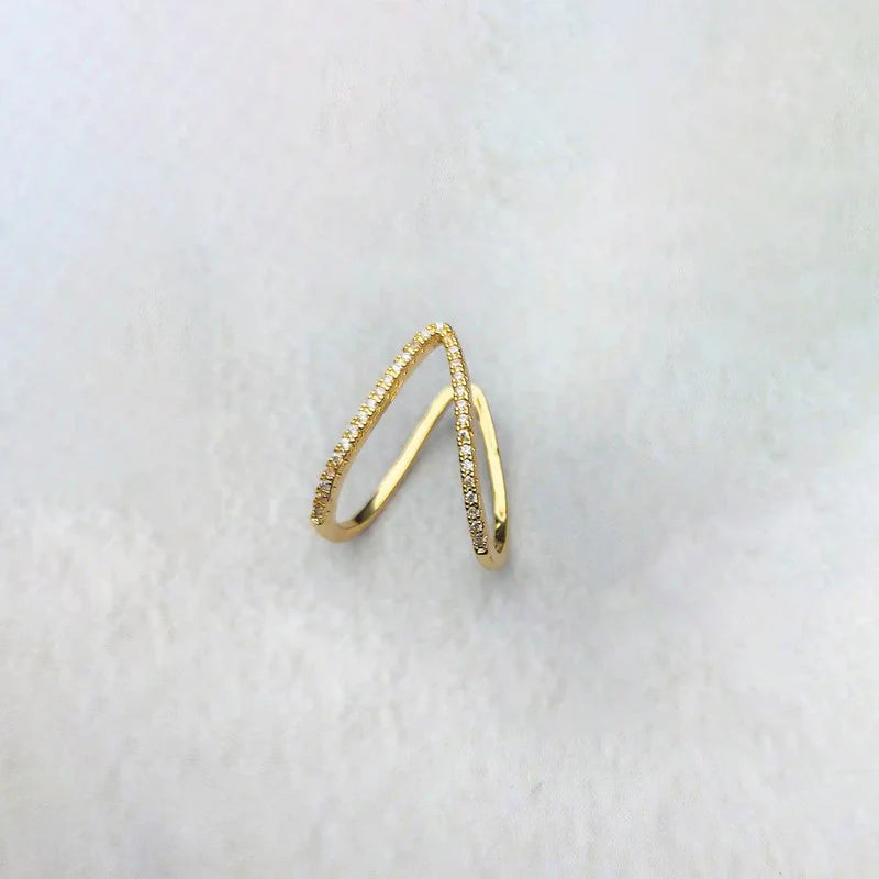 V Radiance Crystal Ring