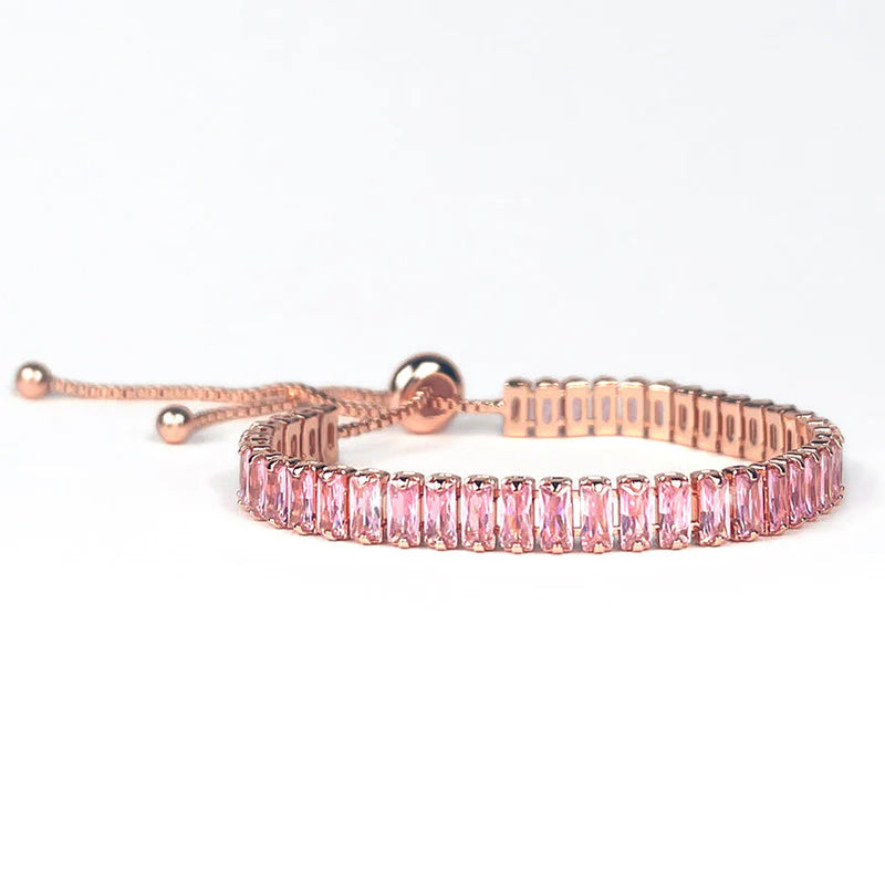Pink Baguette Tennis Bracelet