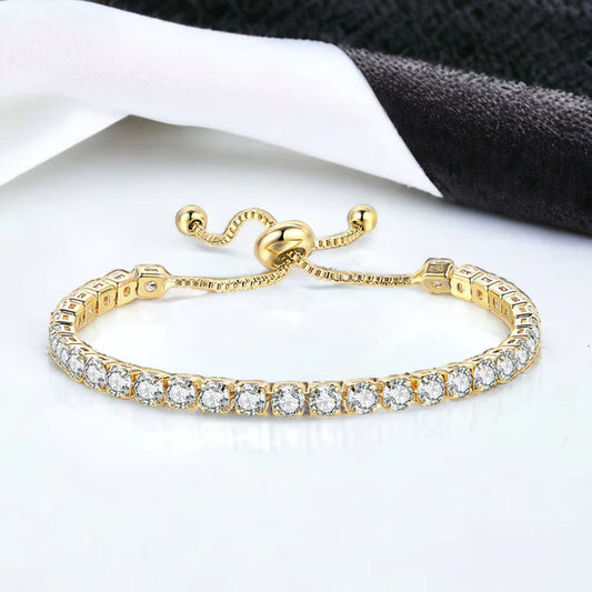 Round Cut Cubic Zirconia Tennis Bracelet