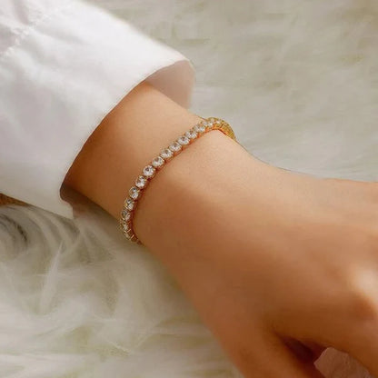 Round Cut Cubic Zirconia Tennis Bracelet
